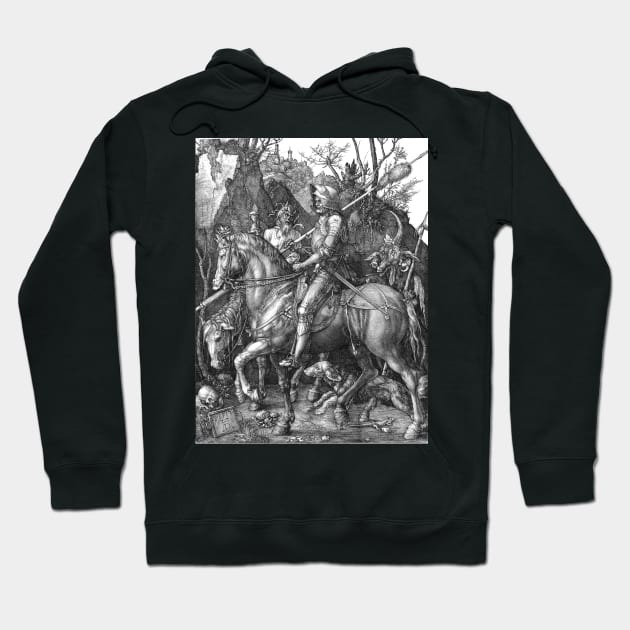 Knight and the Devil by Albrecht Durer Hoodie by blackroserelicsshop@gmail.com